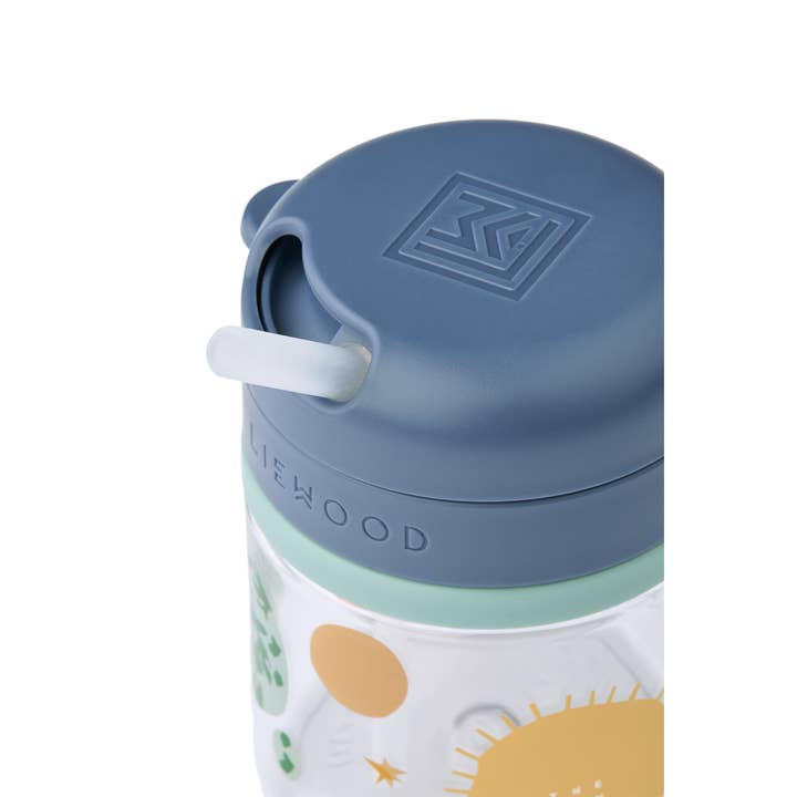 Bazaar Noir UG - Wholesale Drinking Glass/Cup - Kids & Baby - Liewood Drinking Bottle "Pavia Tritan Straw Cup 280ml - Universe / Classic Navy"2