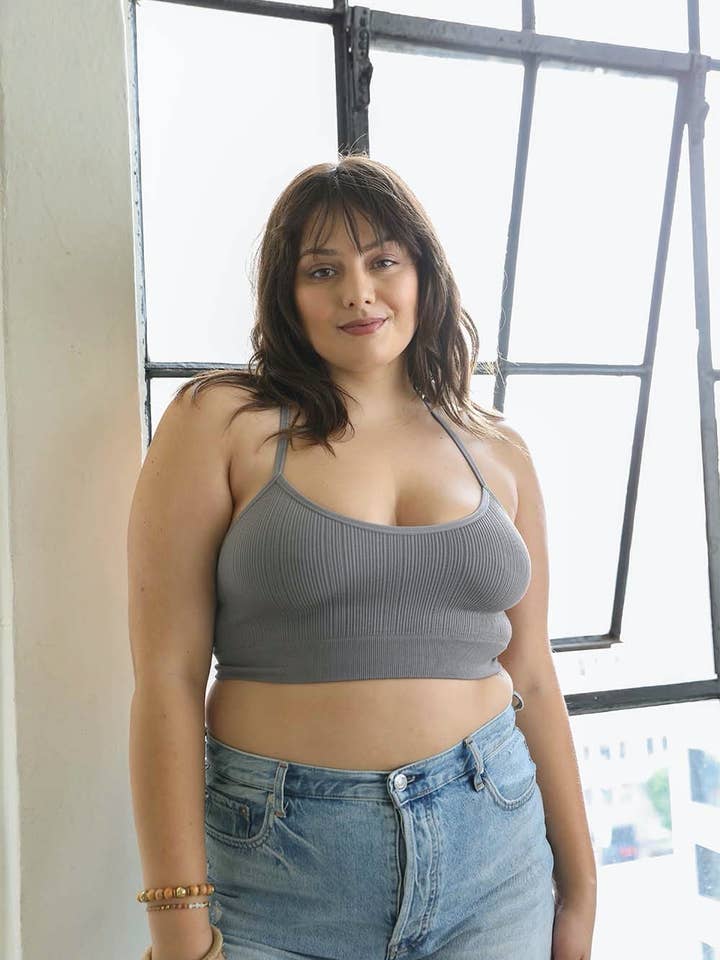 Leto Accessories - Wholesale Bralette - Women's - Plus Size Tattoo Mesh Racerback Bralette