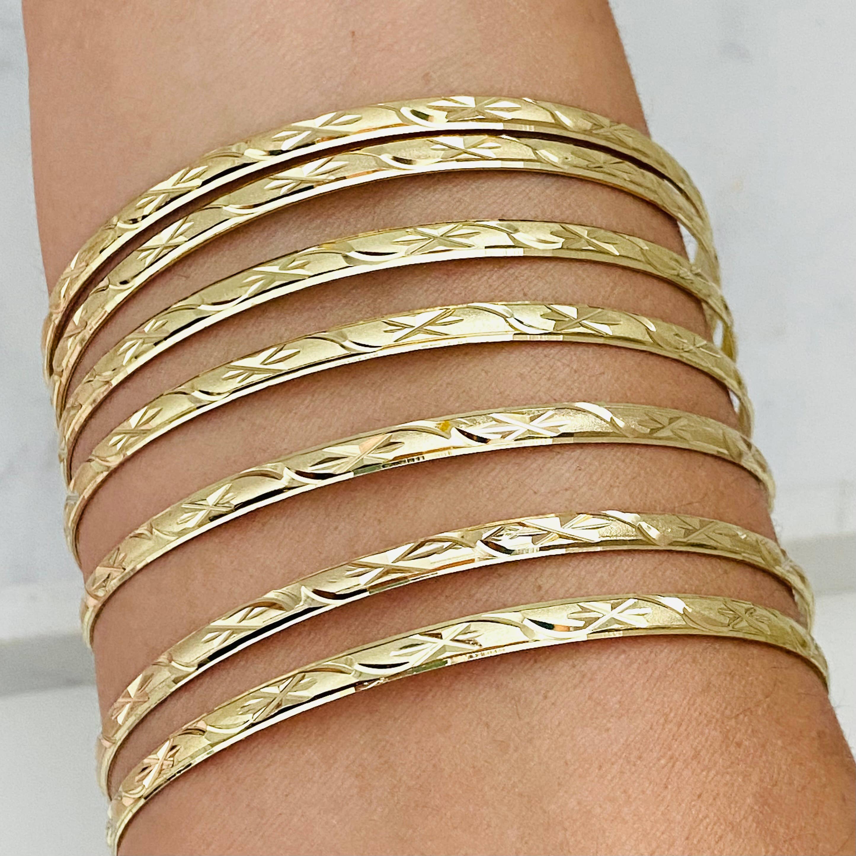 Housegoldjewelry - Wholesale Jewelry Set - Gold Filled Set of Bangles, Indian Bangle Set,3