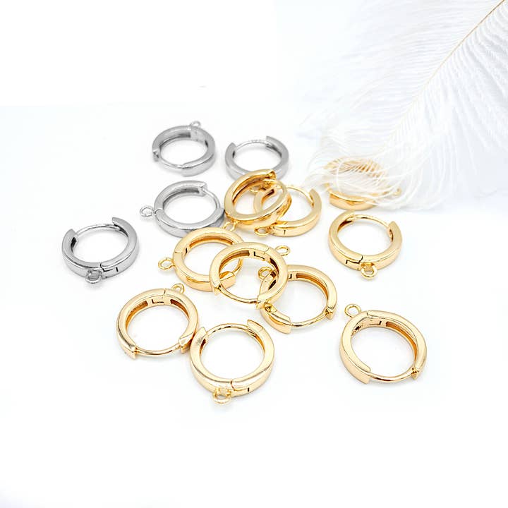 UBNY Collection - Wholesale Huggie Earrings - Hoop Earring Findings • Nickel-free• Long-lasting Gold Color3