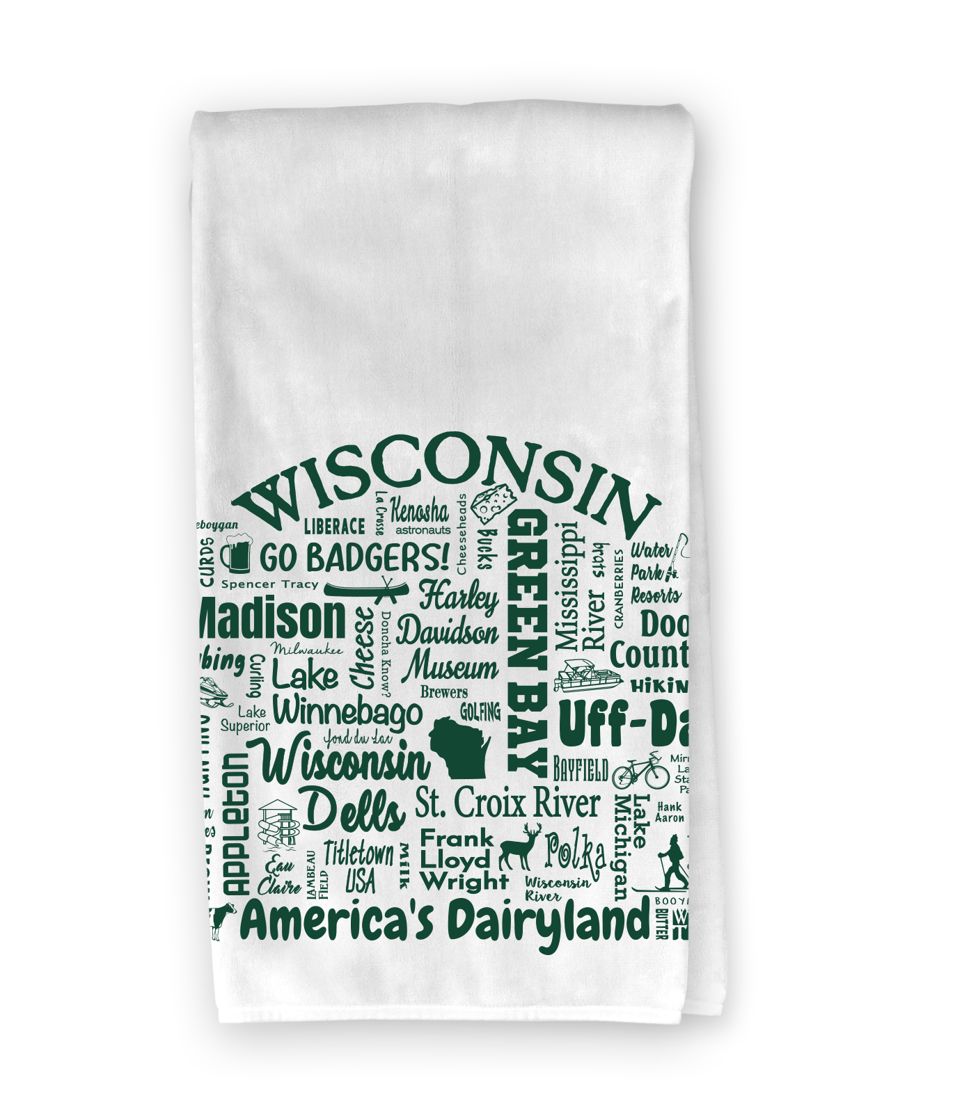 The Buffalo Works - Wholesale Tea Towel - Wisconsin Destination Kitchen Towel - Where Life Takes You2