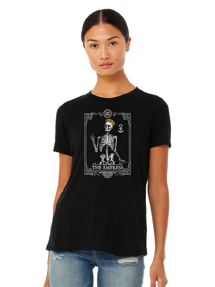 T-shirt décontracté Empress Tri-Blend pour femmes - Noir pour la vente par Nora Libra