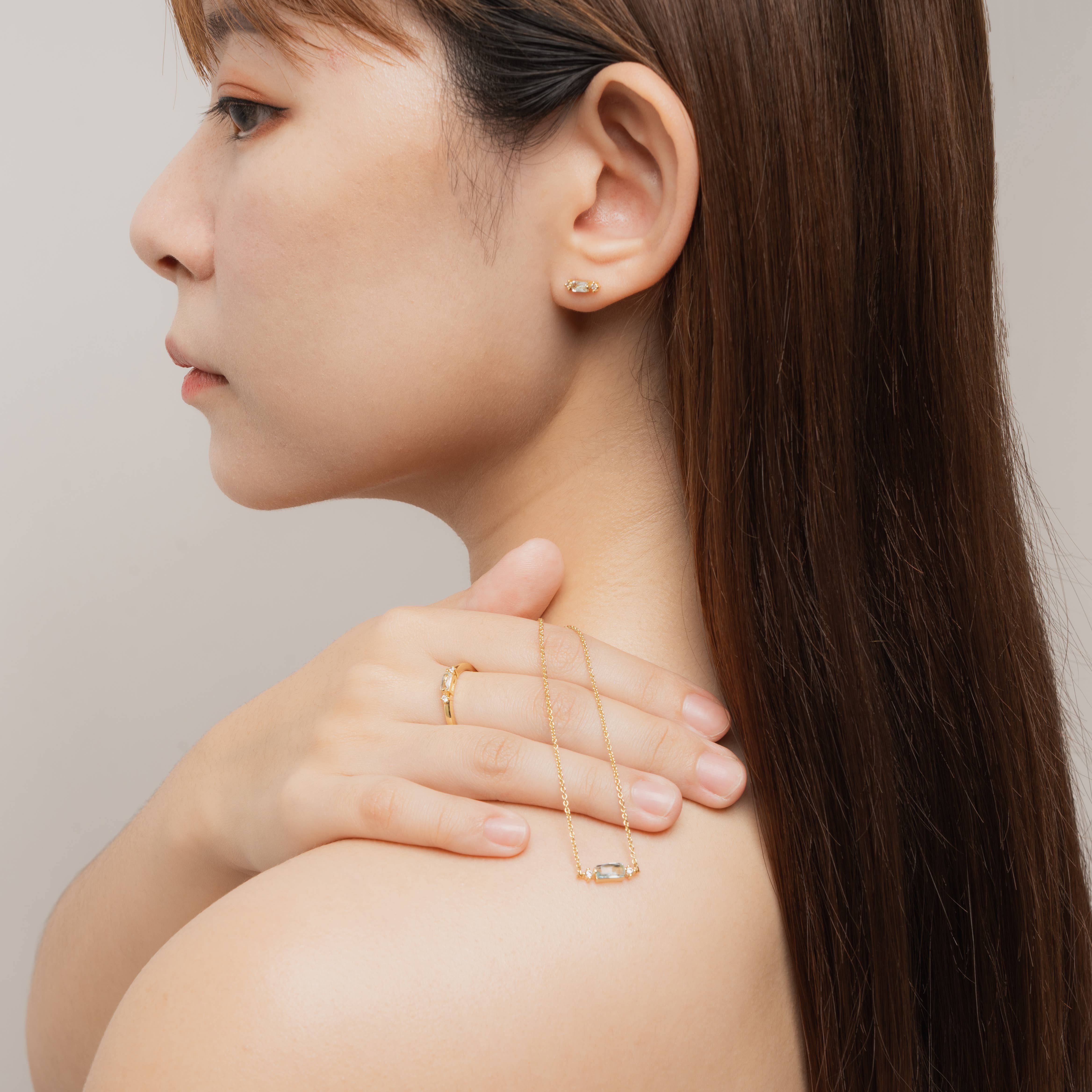 Heilo Jewelry - Wholesale Stud/Post Earrings - Jane Stud Earrings | Blue Topaz1