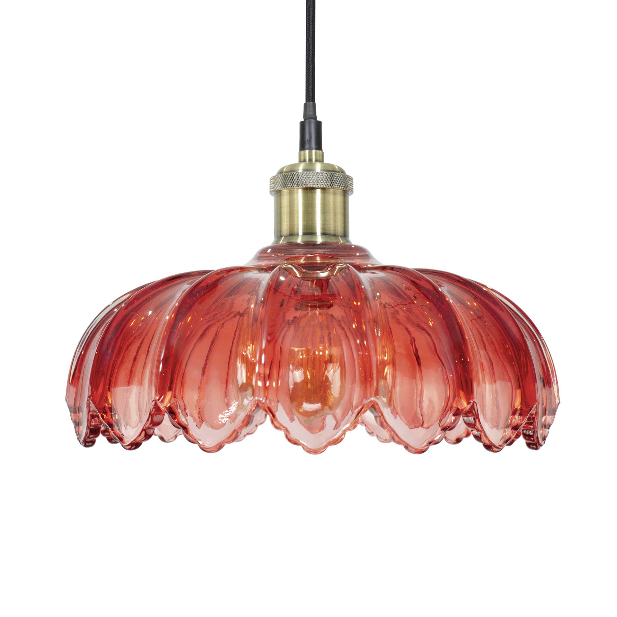 C-Création - Wholesale Chandelier/Hanging Light - Retro-style colored glass pendant Petal2