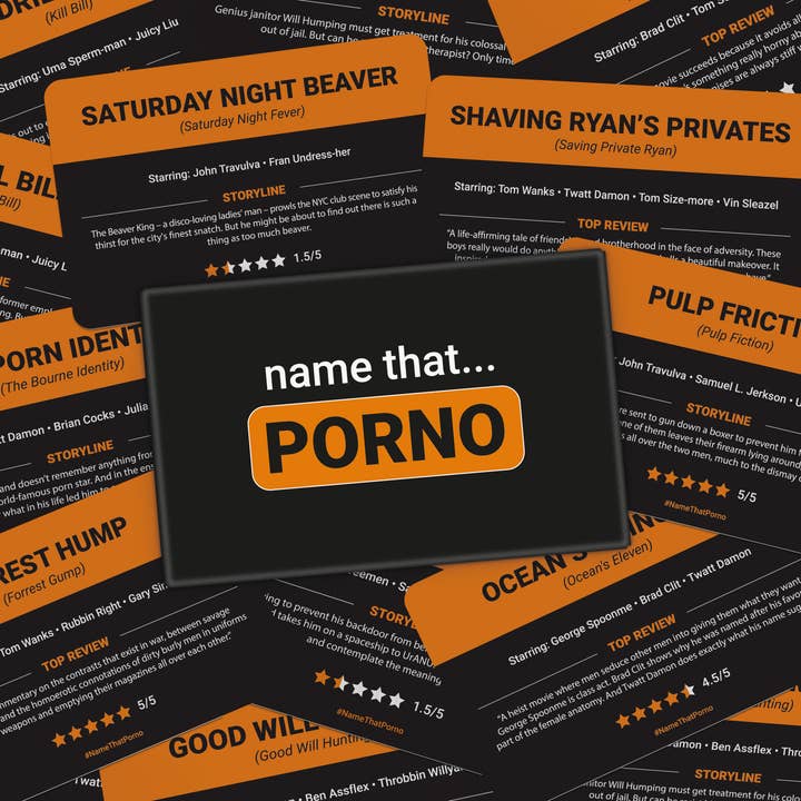 Bubblegum Stuff US - Wholesale Card Game - 'Name That Porno' Adult Party Card Game