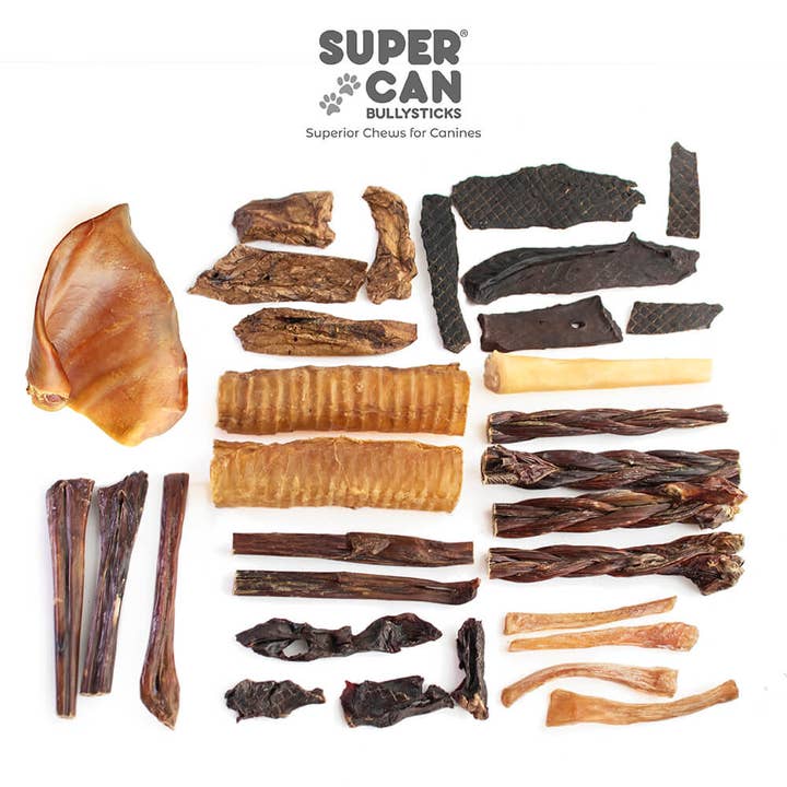 SuperCan Bully Sticks - Wholesale Pet Treats - Dog - Mega Mix Dog Chews Variety Pack (2lb)1