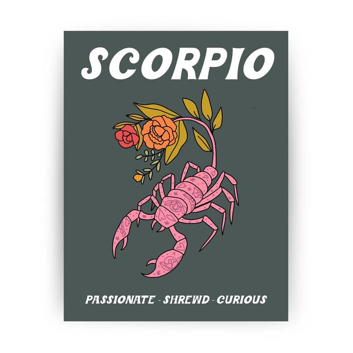 Mysterious Little Scorpio - Print for wholesale by Golden Gems