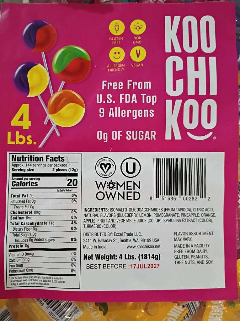 Koochikoo - Wholesale Lollipop - Bulk Lollipops (5x302pc) - Organic, Sugar-Free1