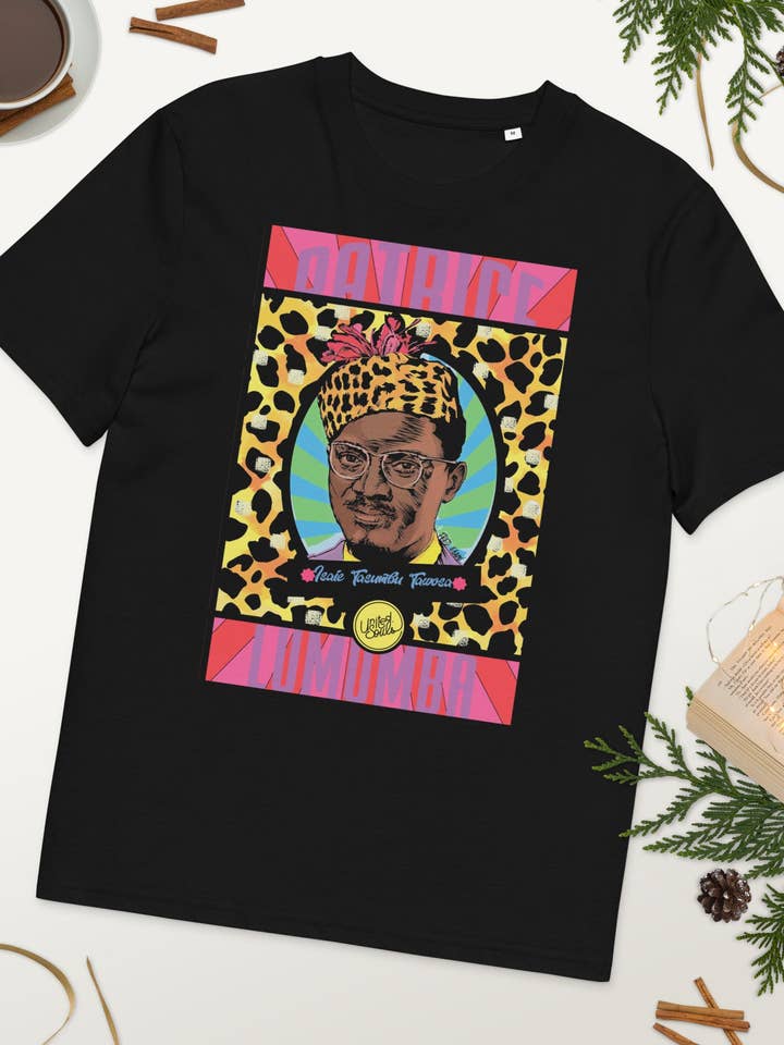 Lumumba Pop Art I Het uniseks T-shirt van biologisch katoen voor wholesale door UNITED SOULS
