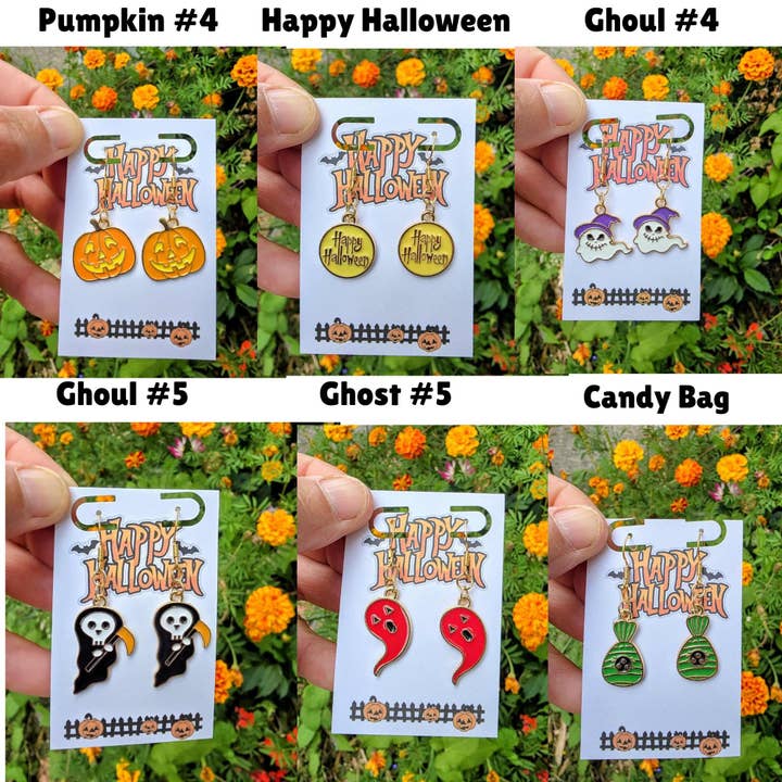 Bad Apple Designs - Wholesale Dangle Earrings - Skull Crossbones Pirate Gothic Halloween Earrings6