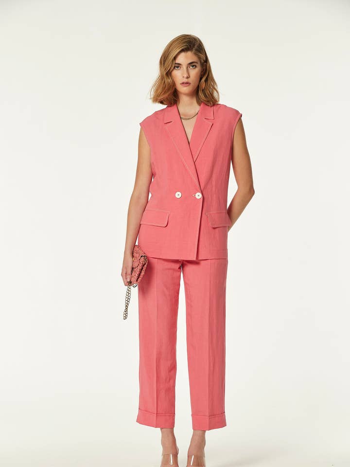 Linen Viscose Plant Jacket for wholesale by OKY