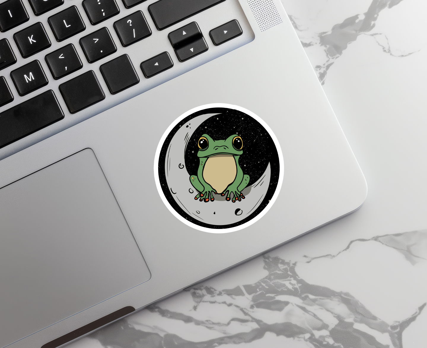 Rebel and Siren Stickers - Wholesale Sticker - Frog on Moon | Celestial | Waterproof Sticker | 2.5"3