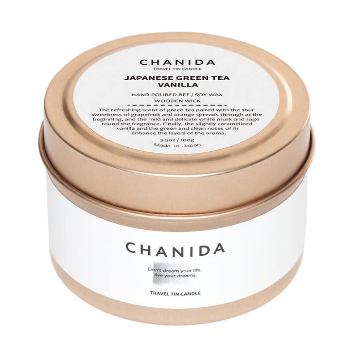 Japanese Green Tea・Vanilla / Travel Tin Candle for wholesale by CHANIDA