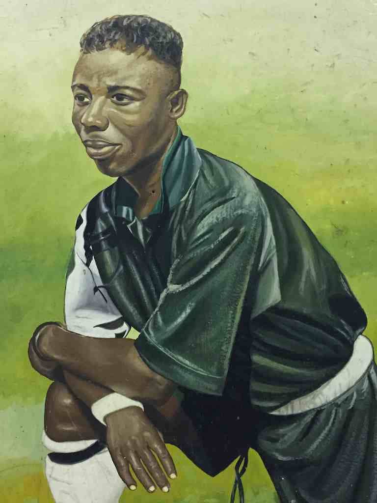 The Niger Bend – wholesale Målning/Teckning – Berömda internationella ghananska fotboll fotboll stjärna Mallam Yahaya kommersiell konst målning6