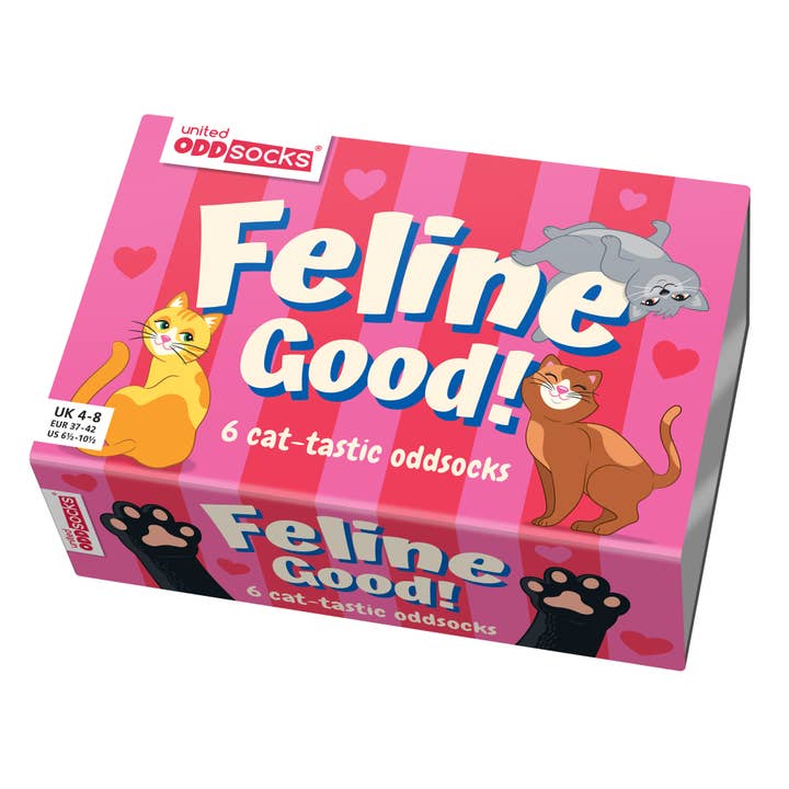 Sock Academy - Wholesale Socks – Unisex - FELINE GOOD! | 6 Odd Socks Gift Box - United Oddsocks1