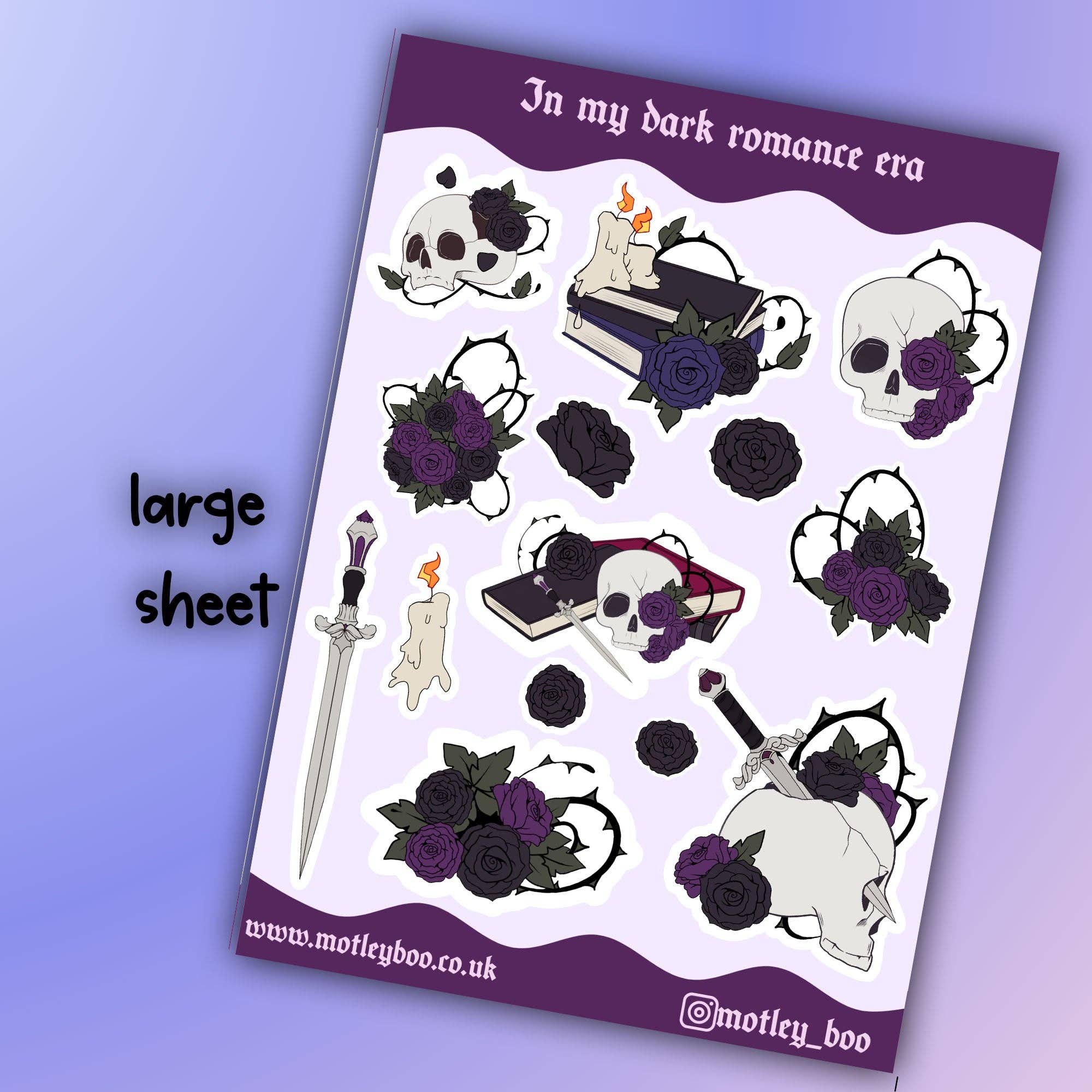 Motleyboo - Wholesale Sticker - In my dark romance era sticker sheet, bookish stickers2