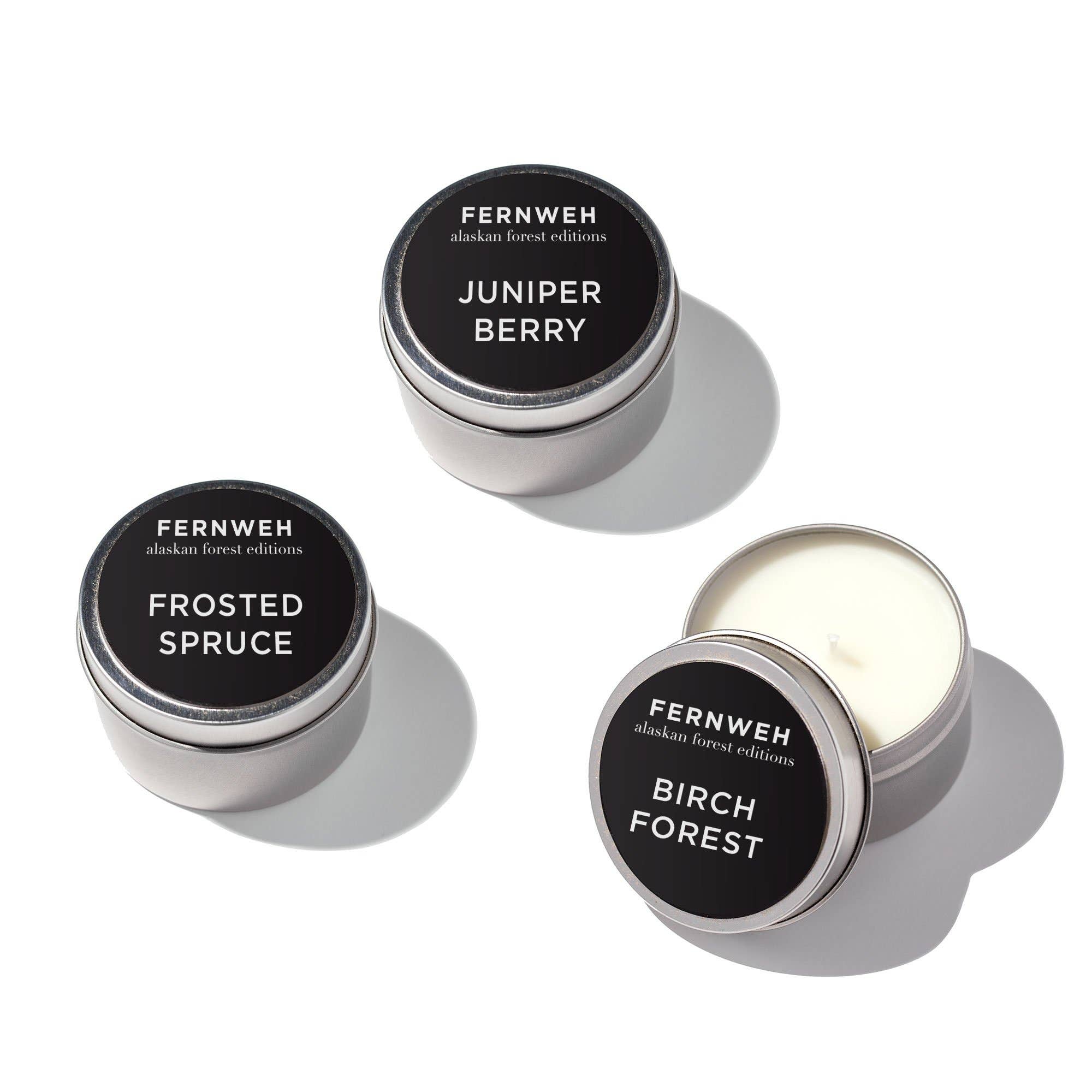 Fernweh Editions - Wholesale Jar/Filled Candle - Frosted Spruce Scented Soy Luxury Candle - 11oz Glass2