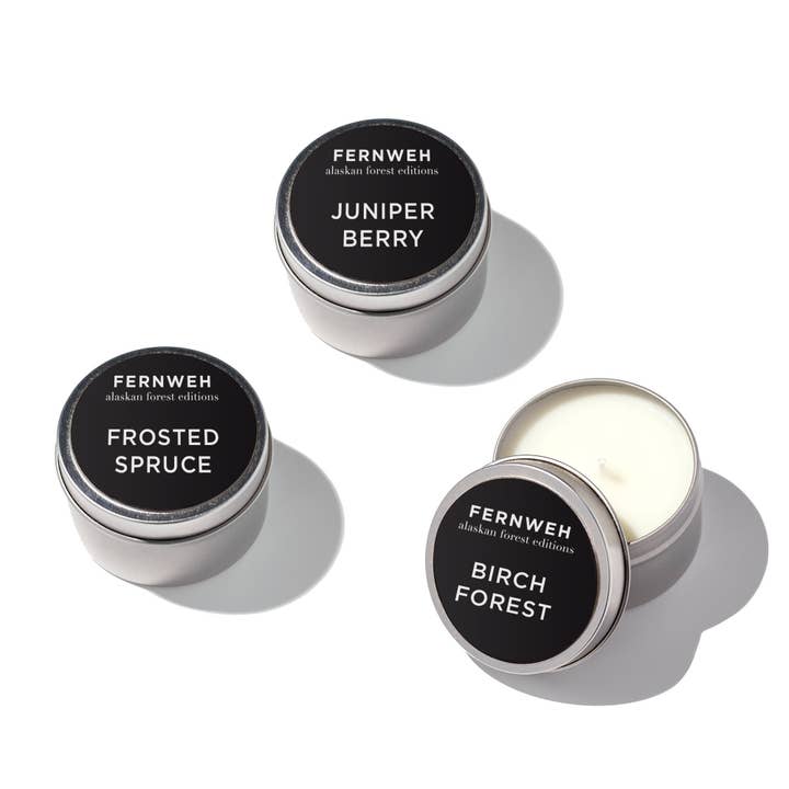 Fernweh Editions - Wholesale Jar/Filled Candle - Frosted Spruce Scented Soy Luxury Candle - 11oz Glass2