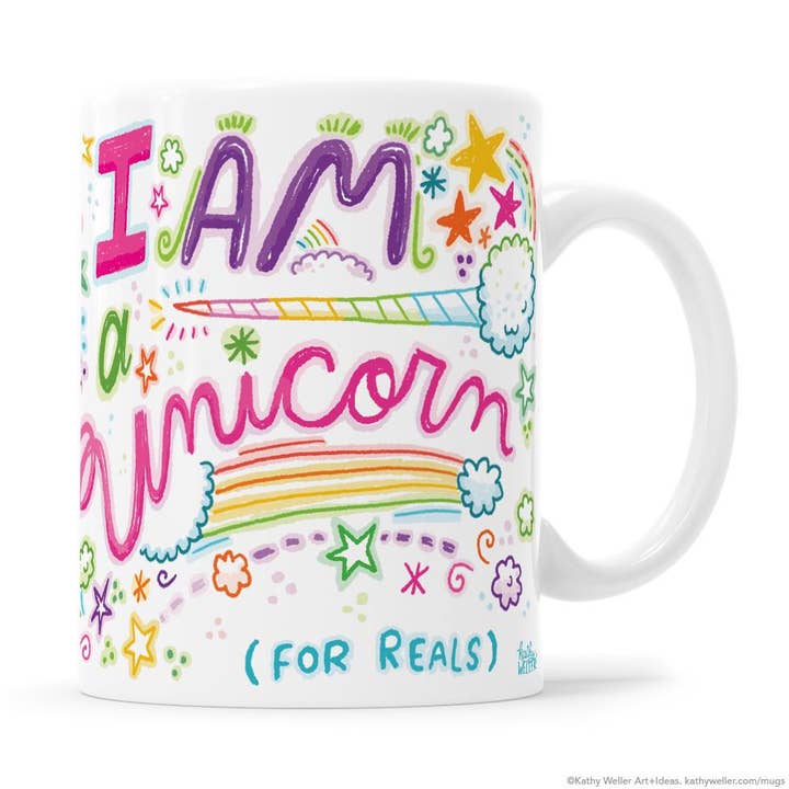 I Am A Unicorn Mug for wholesale by Kathy Weller Art+Ideas