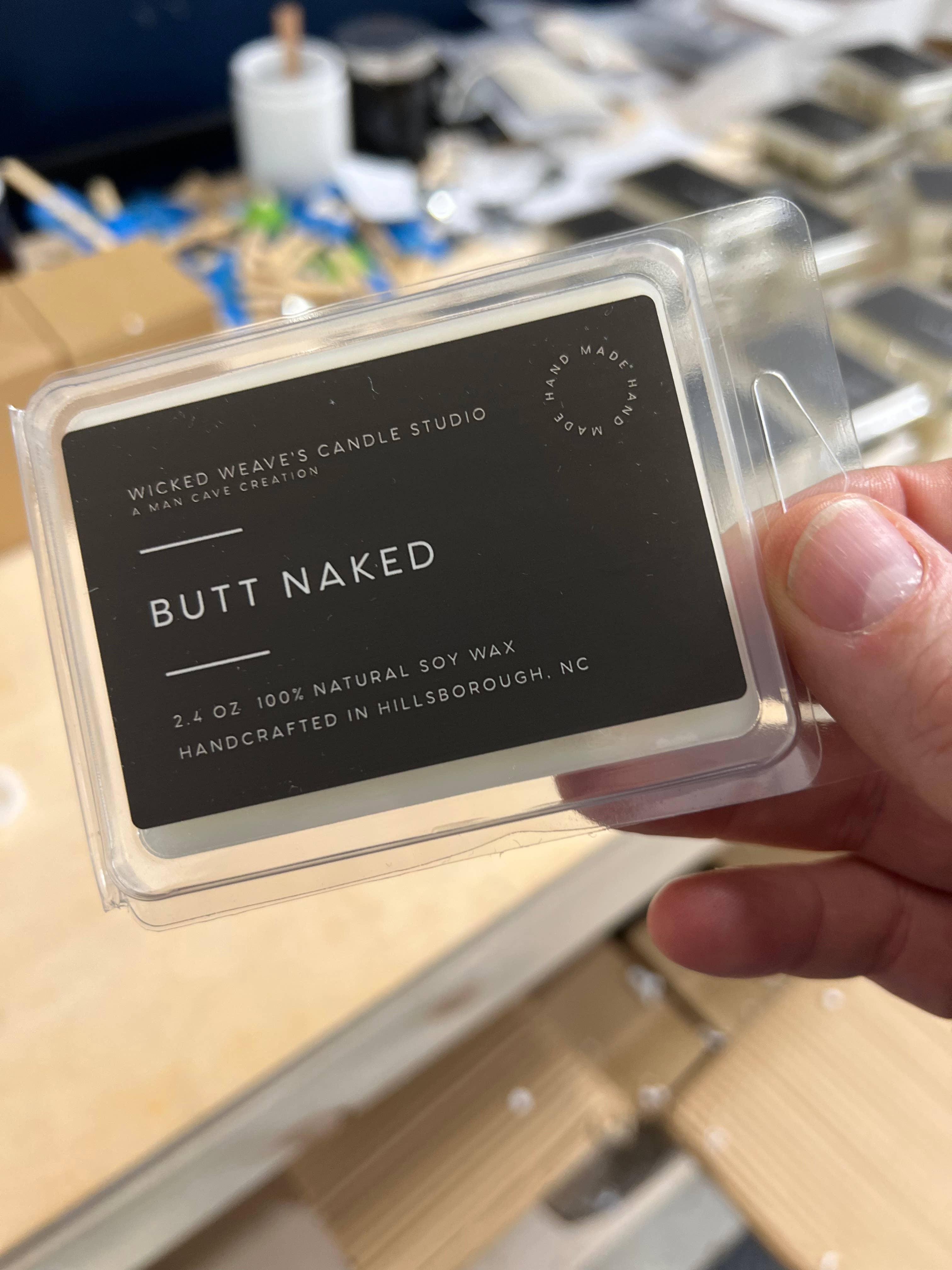 Wicked Weave’s Candle Studio - Wholesale Jar/Filled Candle - Butt Naked Soy Wax Candle (4 Size Options)2