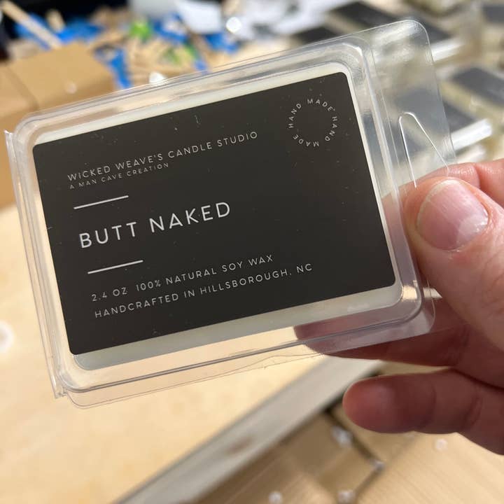 Wicked Weave’s Candle Studio - Wholesale Jar/Filled Candle - Butt Naked Soy Wax Candle (4 Size Options)2
