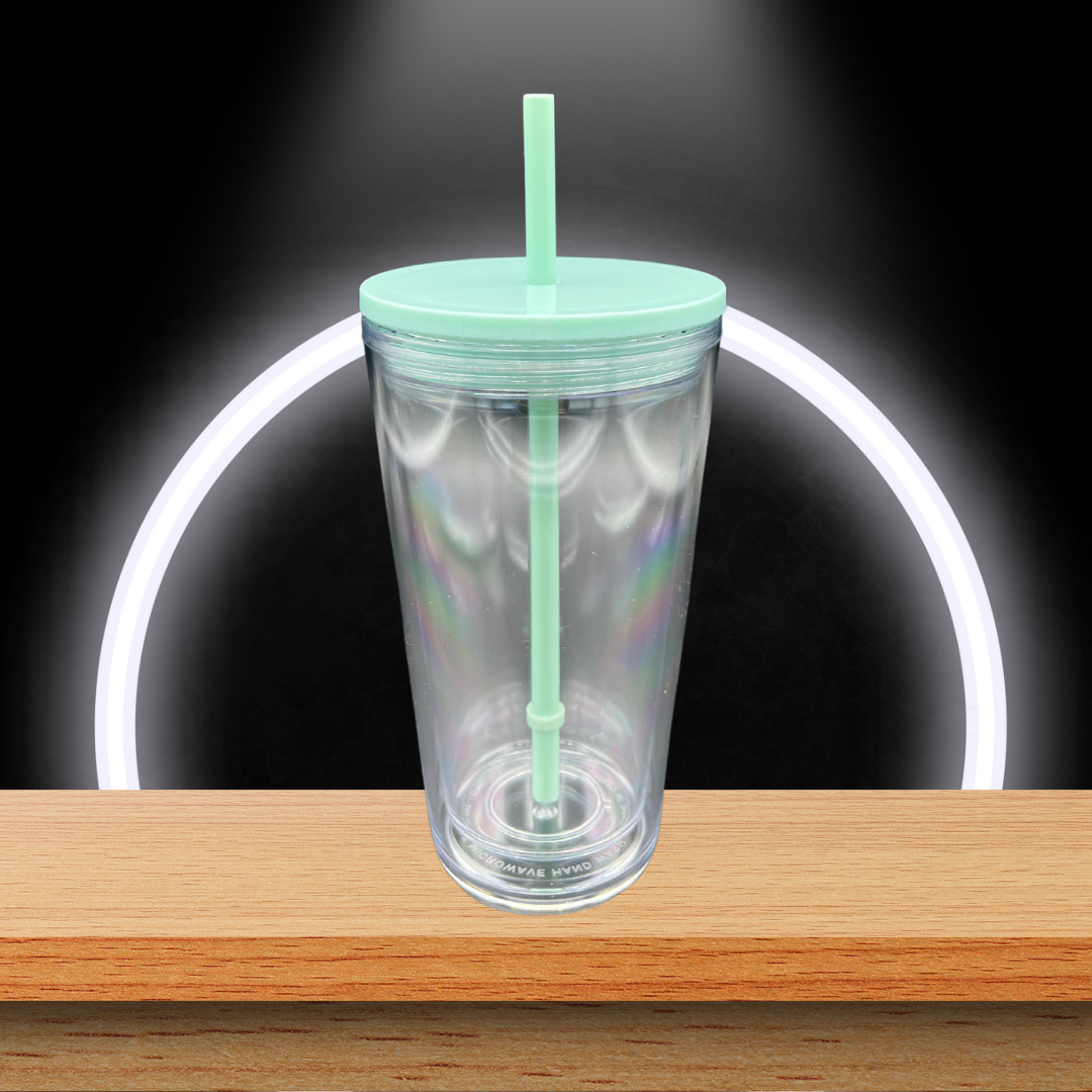 OMG Cups! - Wholesale Drinking Glass/Cup - Acrylic Double Wall Tumbler (16oz) - Clear Lid1