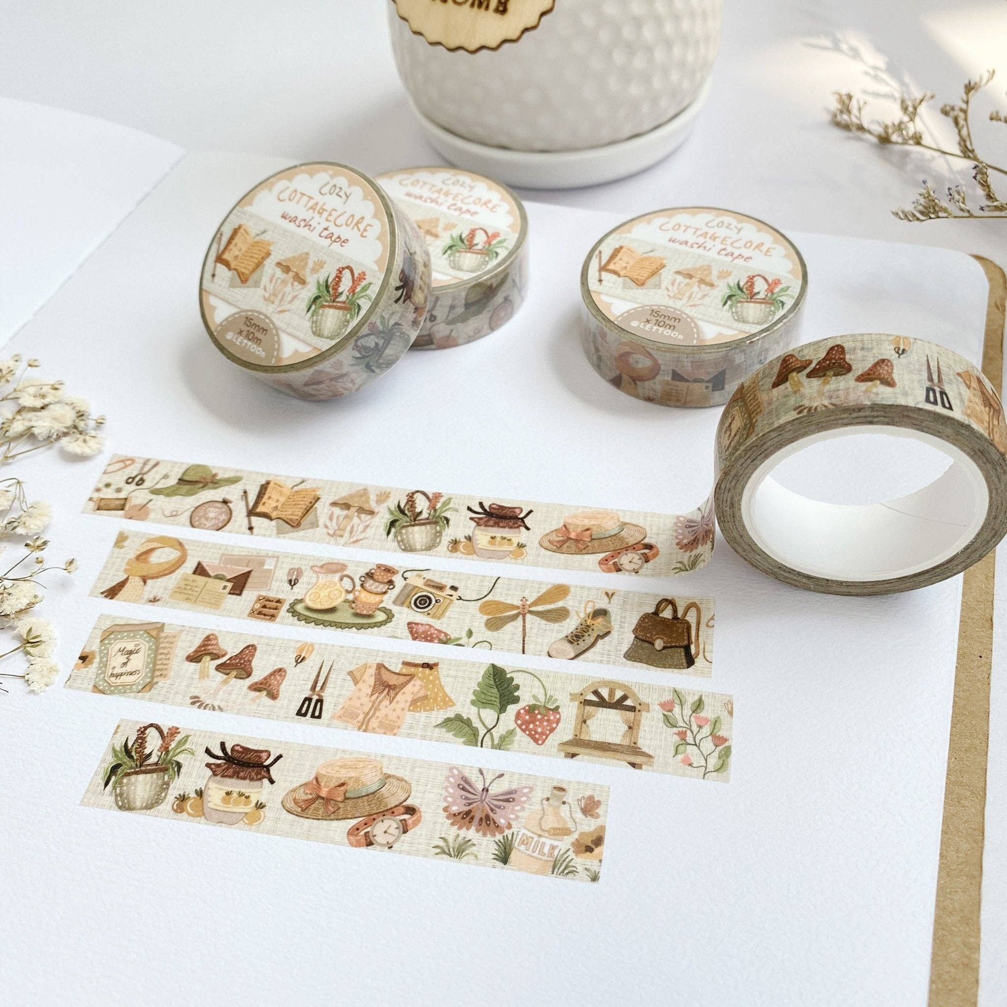 Lettoon - Wholesale Washi Tape - Washi Tape - Cozy Cottagecore3