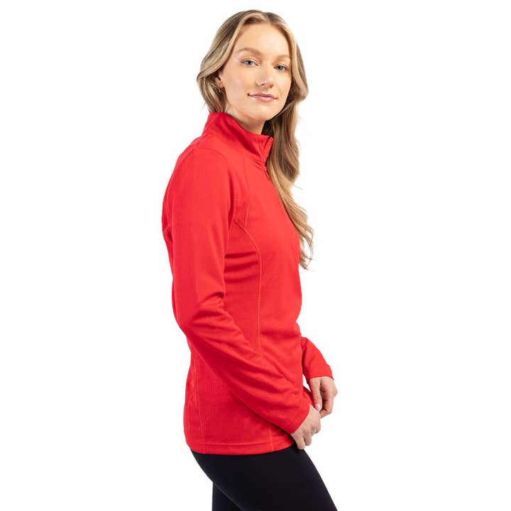 Cutter & Buck - Wholesale Athletic Top - Women's - Clique Ice Pique Womens Half- Zip Tech Pullover
