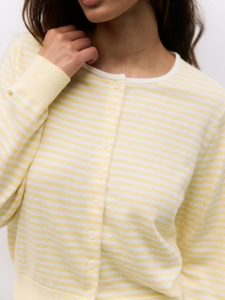 MOD REF - Wholesale Cardigan - Women's - The Montana Cardigan | Striped Button-Down Cardigan24