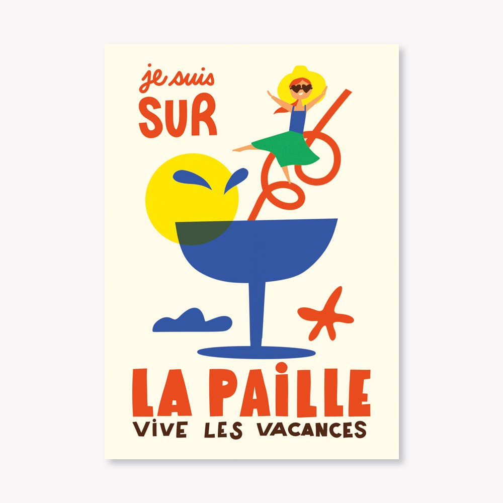 Lulu la nantaise - Wholesale Postcard - On the Straw - Postcard0