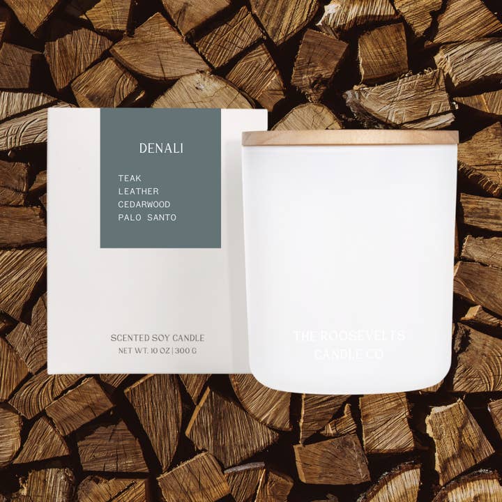 Bougie du parc national de Denali, 10 oz pour la vente par The Roosevelts Candle Co