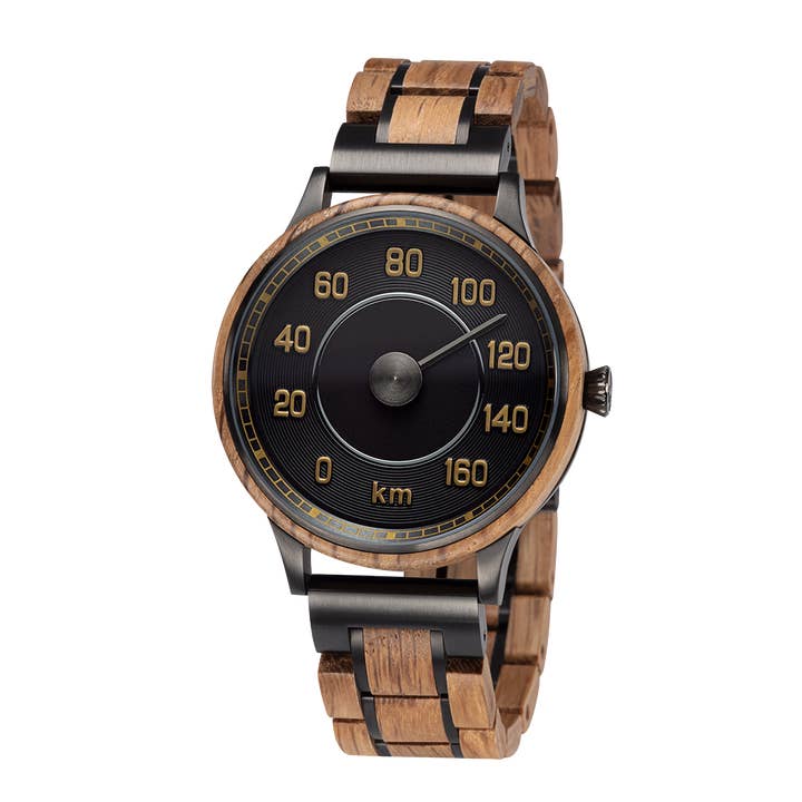 Vintage watch with wooden strap for wholesale by Waidzeit