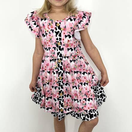 Clover Cottage - Wholesale Dress - Kids - Milk Cow Girls Dress