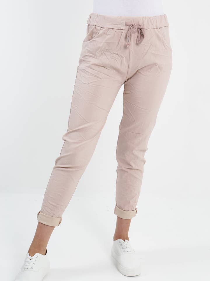 Miss Bold - Wholesale Pants - Women's - Italian Women's Plain Magic Pants Plus Size