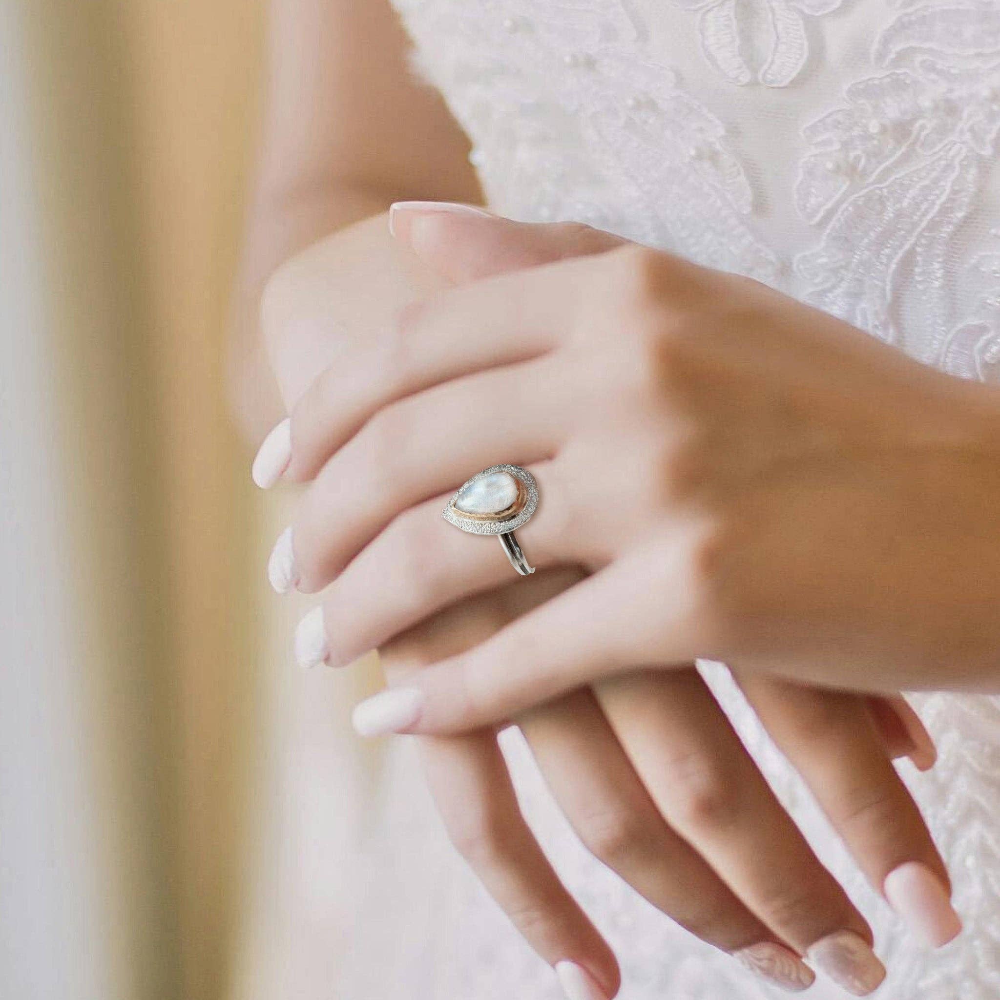 J + I Jewelry - Wholesale Cocktail/Statement Ring - Rivermist Moonstone Ring1