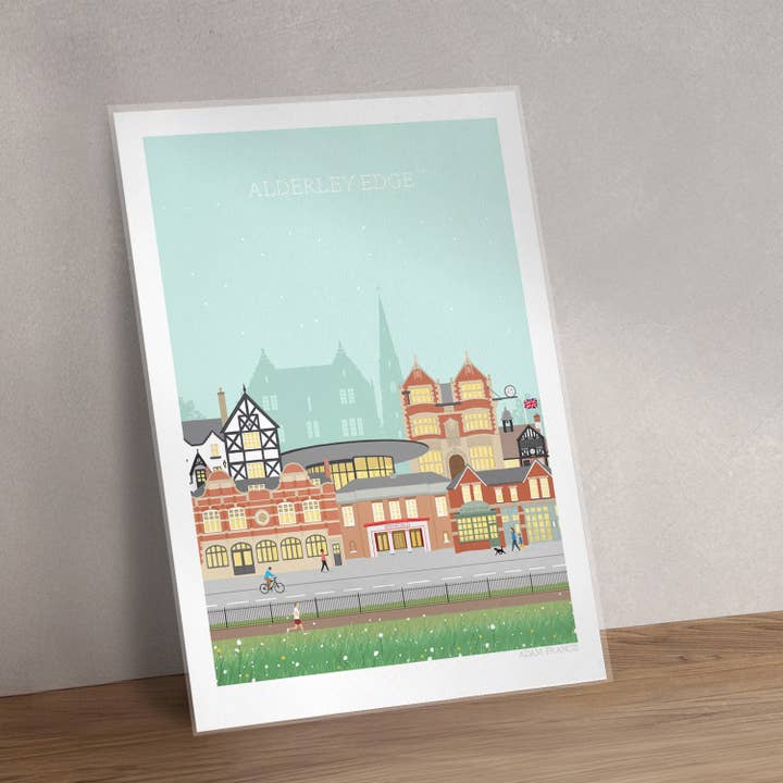 Alderley Edge Art Print for wholesale by Adam Francis Illustrator