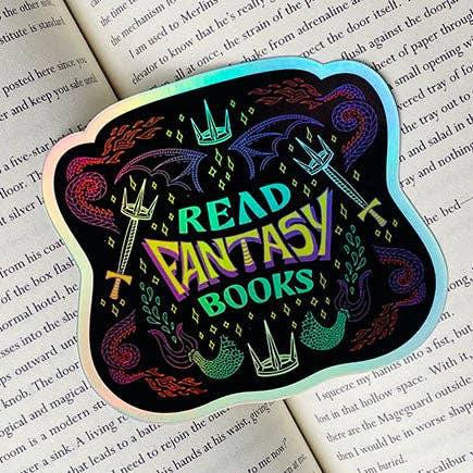 Læs Fantasy Books klistermærke for engroshandel hos Fables & Tales Co.