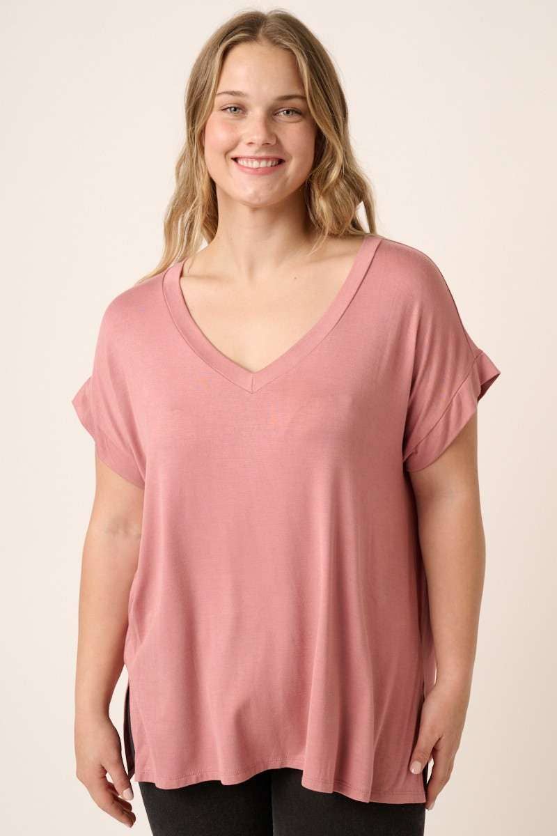 mittoshop - Vente T-shirt – femme - T-SHIRT À COL EN V EN BAMBOU9