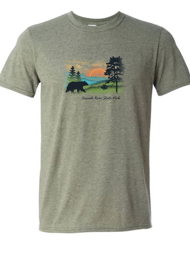 Above The Hills Graphic T-shirt for wholesale by Wild West Shirt Company