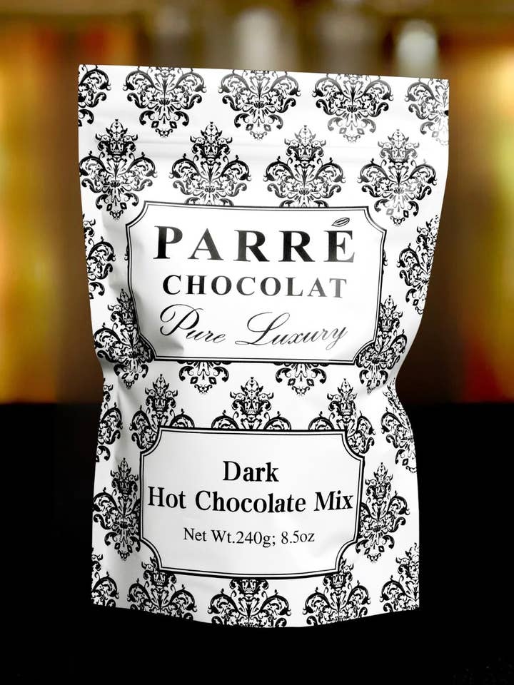 Dark Hot Chocolate Mix for wholesale by Parré Chocolat