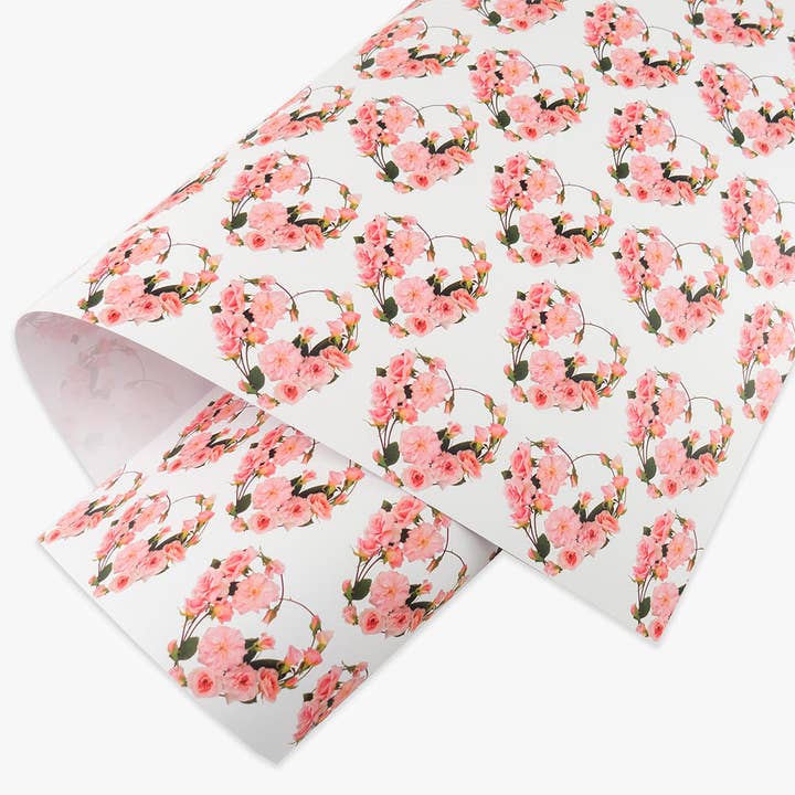 Rose Hearts Wrapping Paper for wholesale by petal & pins