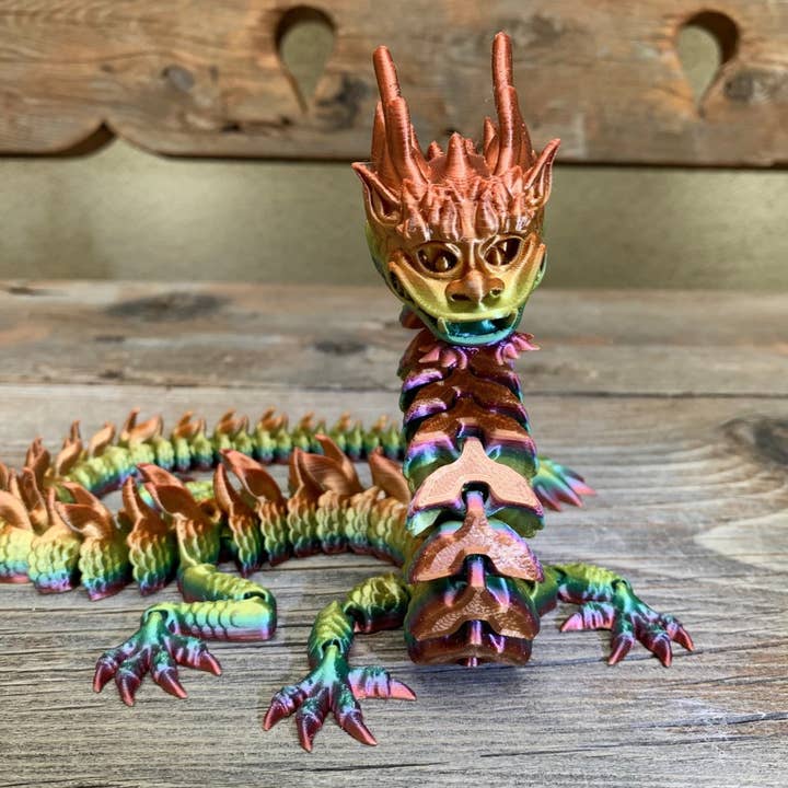 Cloud Nine 3d Studio - Wholesale Decorative Figurine - Articulated Chinese Dragon, Gift for Dragon Lover
