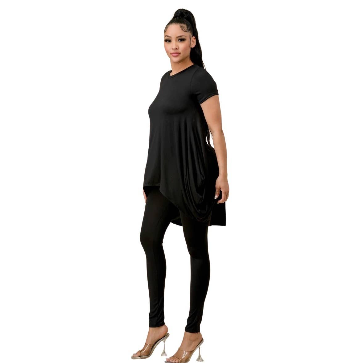 To Star - Wholesale Lounge Set - Women's - 2PC Oversized Tee and Long Leggings Set w Pockets 0