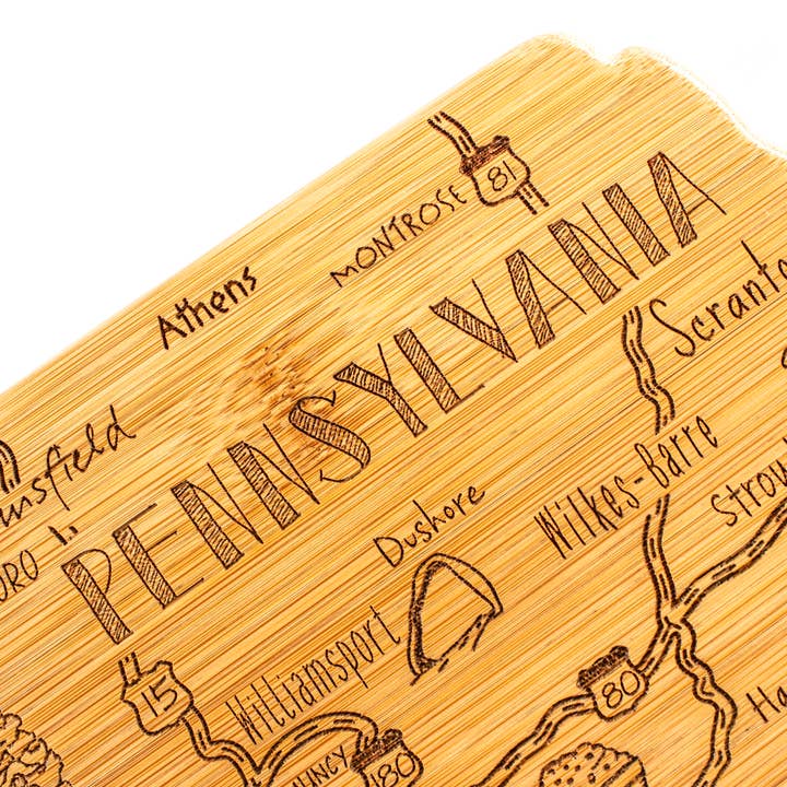 Totally Bamboo - Wholesale Cutting Board - Destination Pennsylvania Cutting Board with Engraved Artwork4