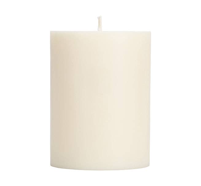 BRITISH COLOUR STANDARD – wholesale Pillar candle – 10cm Small SOLID Pearl White Pillar Candle