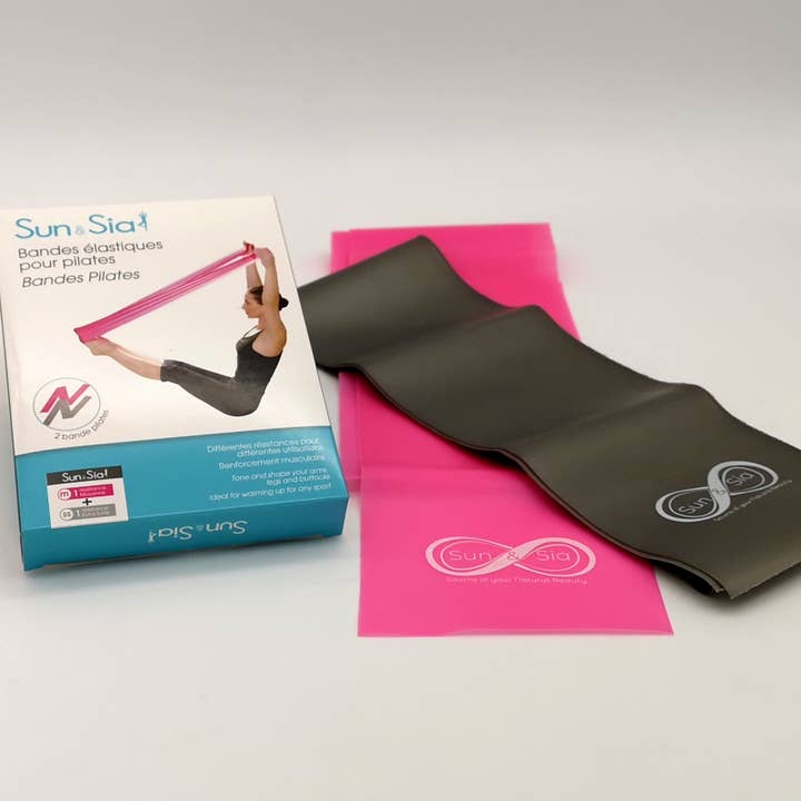 Zen'Arôme - Wholesale Yoga Strap/Band - 2 Elastic Resistance Bands, Medium and Extra Strong5