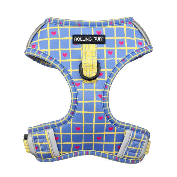 GAME OF HEARTS Adjustable Dog Harness for wholesale by ROLLING RUFF