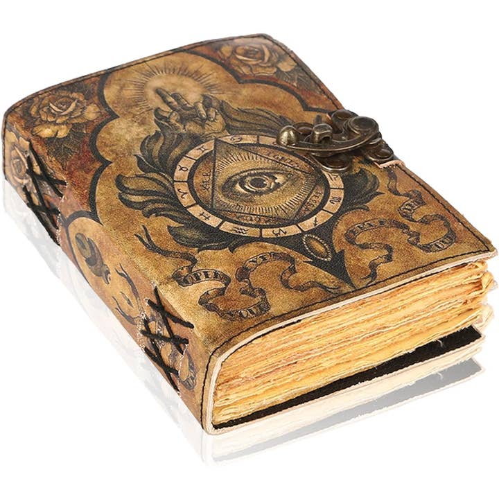 Tuzech Leather – wholesale Journal och dagbok – TUZECH läderklätt anteckningsbok med grimoirestil och ojämna kanter för män och kvinnor2