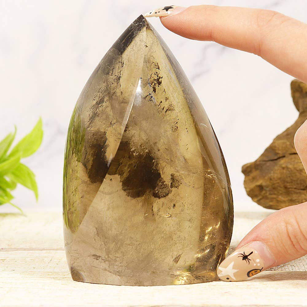 Natures Artifacts Inc - Wholesale Spiritual Stone/Crystal - Smoky Quartz Flame 1