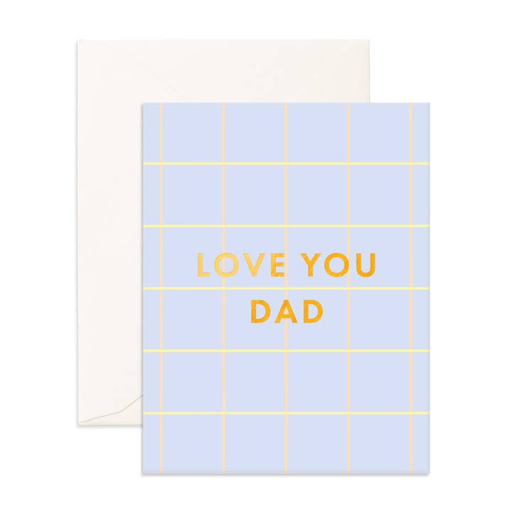 Love You Dad Plaid Greeting Card for wholesale by Fox & Fallow